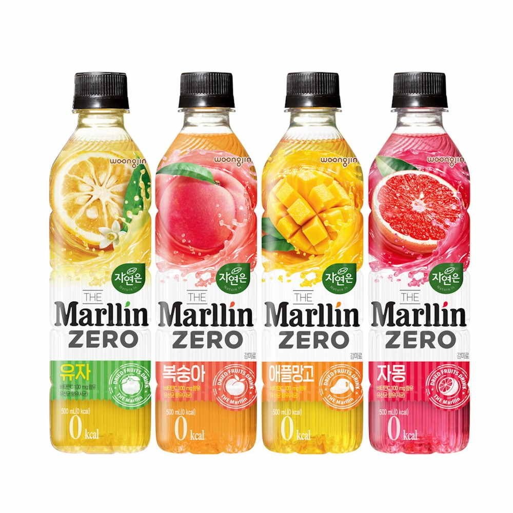 웅진식품 자연은 말린 제로 2종 혼합 500ml x 20페트 (2종 혼합, 복숭아,애플망고,자몽,유자 중 택1)
