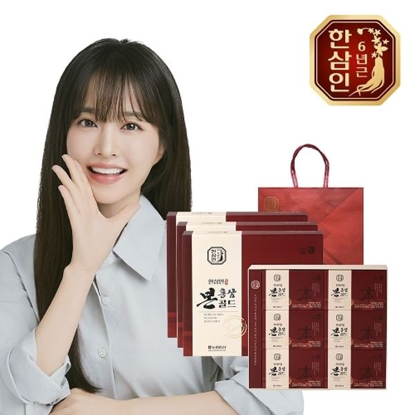[농협홍삼] 한삼인 홍삼본골드 50ml 30포 3세트+쇼핑백