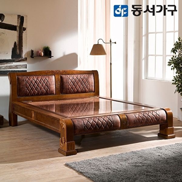[동서가구]M리더스 엔틱 고급 원목 명품 홍맥반석 퀸 Q 돌침대 DF635869