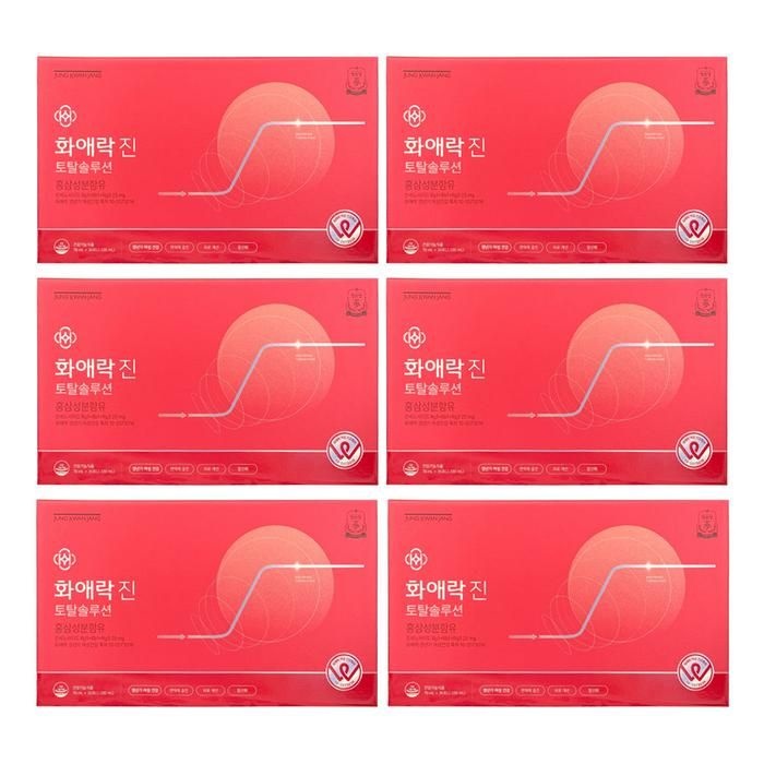 정관장 화애락진 토탈솔루션 70ml x 30포 터닝미 리뉴얼 6개 Ss