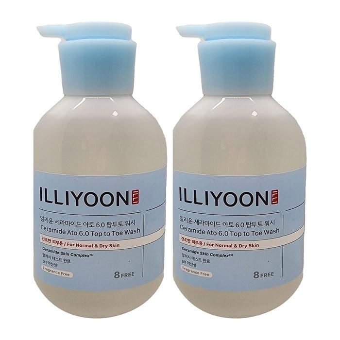 일리윤 세라마이드 아토 6.0 탑투토 워시 무향 500ml 약산성 바디클렌저 2개 Ss