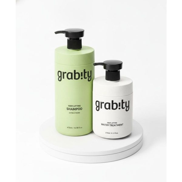 GRABITY 헤어 샴푸 엑스트라 스트롱 475ml + 워터 트리트먼트 270ml 세트