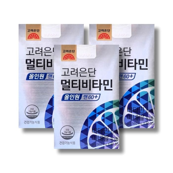 [오늘출발] 고려은단 멀티비타민 올인원 맨 60+ 1560mg 60정 3박스 /wb