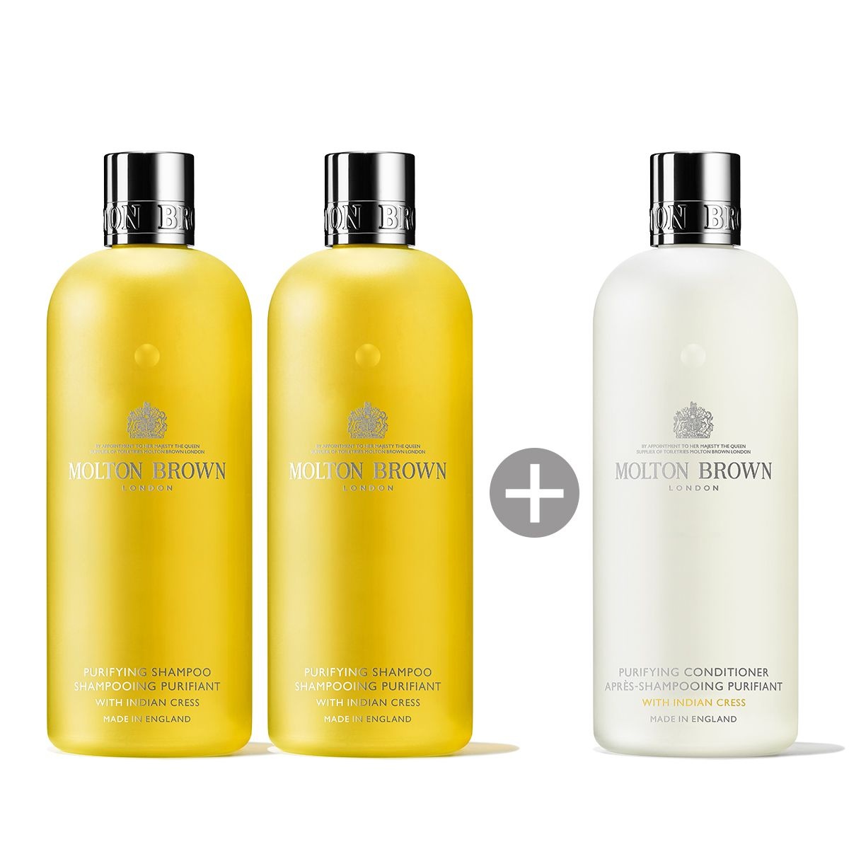 몰튼 브라운 [2+1] 퓨리파잉 샴푸 300ml 2개 (+ 퓨리파잉 컨디셔너 300ml 본품 증정)