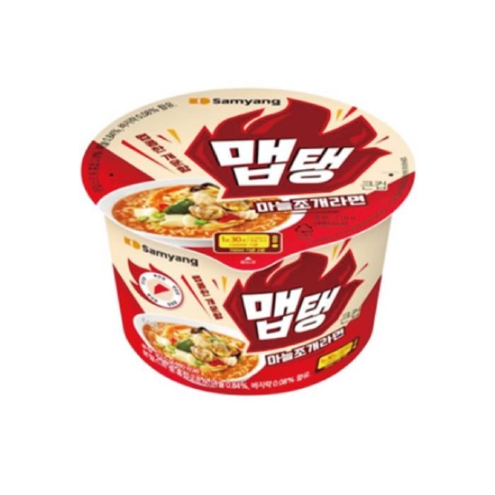 [삼양] 맵탱 마늘조개 라면 큰컵110g 16개