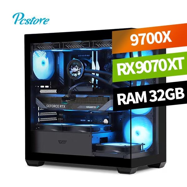 피씨스토어 베스트 배틀필드6 게이밍PC 9700X RX9070 XT 라라랜드 (32GB, M.2 1TB) 수냉쿨러