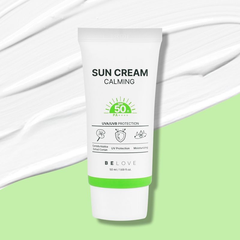 비러브 카밍 선크림 50ml  SPF50+ PA++++ /순한 눈시림없는 자외선차단제 시카 선블록