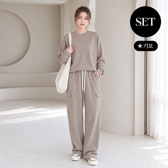 올리비에스클로젯 [SET]무지 기모 카고 2종세트_O2610SE129D