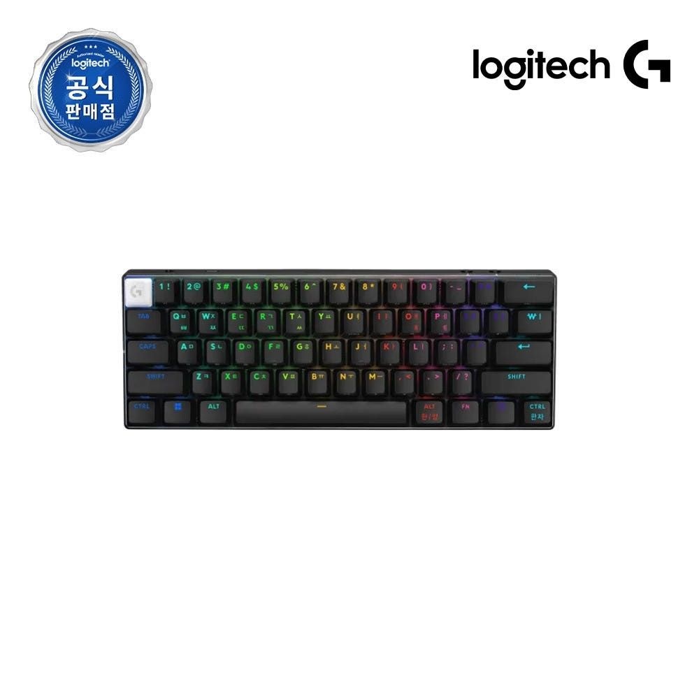 로지텍G [로지텍 프로x60% 게이밍키보드] 로지텍코리아 공식 PRO X 60 LIGHTSPEED, 키보드 블랙, 택타일