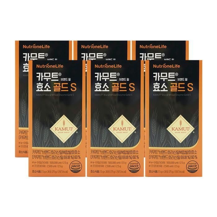 뉴트리원 카무트 효소 골드S 2.5g x 30포 x 6박스