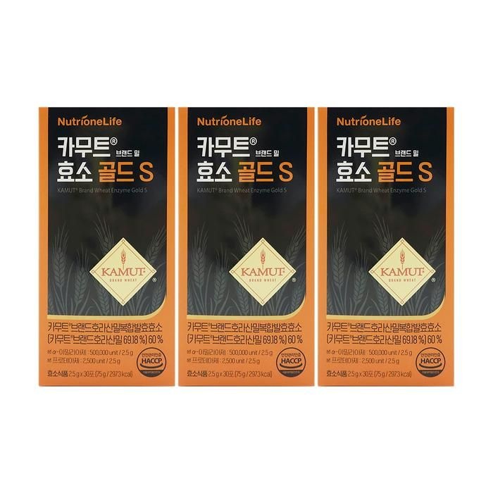 뉴트리원 카무트 효소 골드S 2.5g x 30포 x 3박스