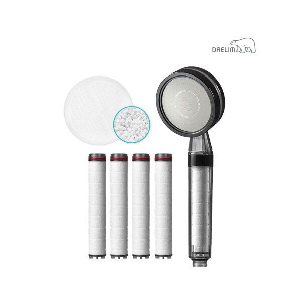 [대림바스] 당일발송/무료배송 디클린 멀티필터 샤워기+리필필터(4개입)+세라믹볼SET