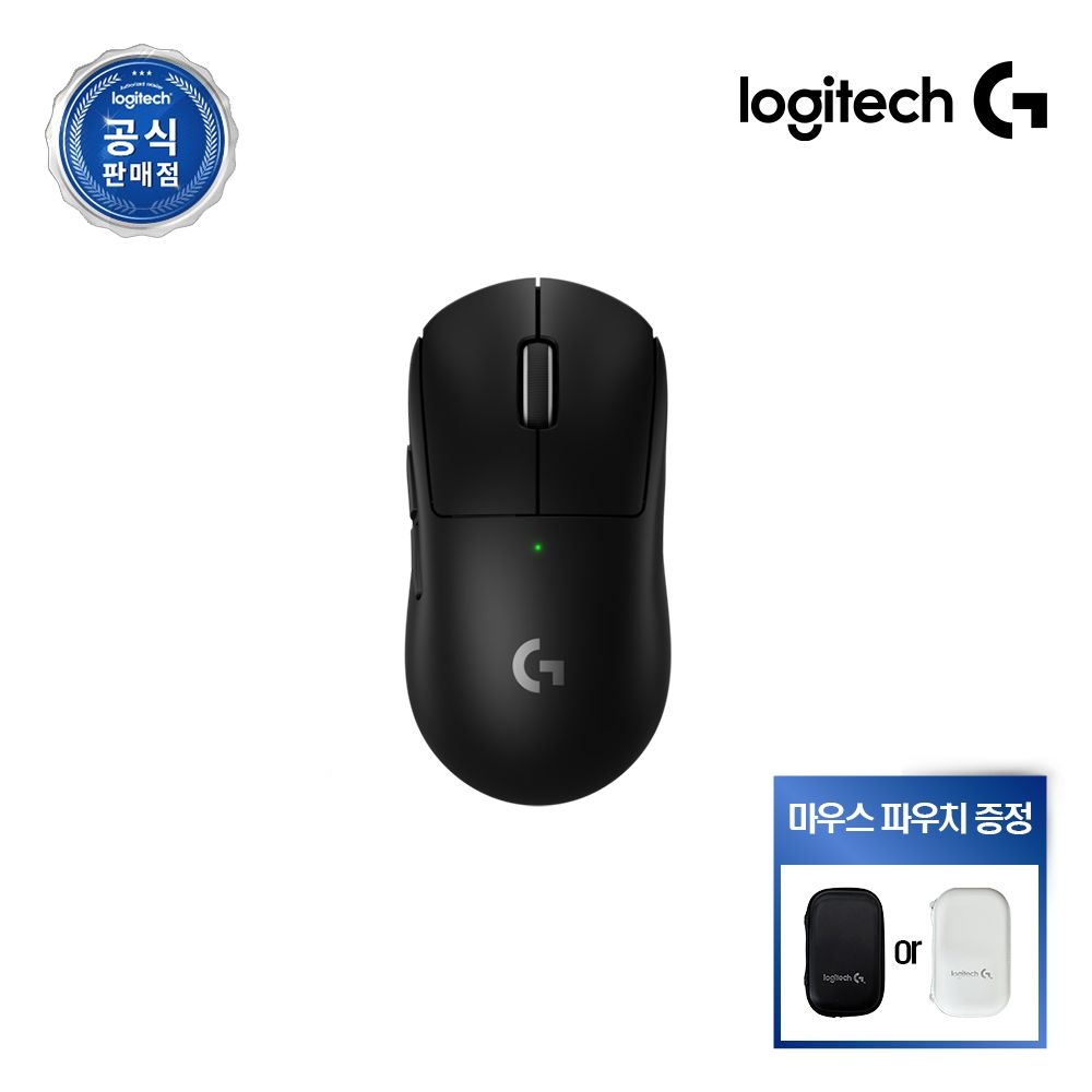 로지텍 [10/12-19 파우치 증정] 로지텍코리아 공식 PRO X SUPERLIGHT2 지슈라2 게이밍마우스 블랙