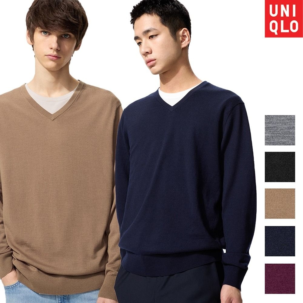 유니클로 메리노 V넥 브이넥 스웨터 니트 478536 남성 5컬러