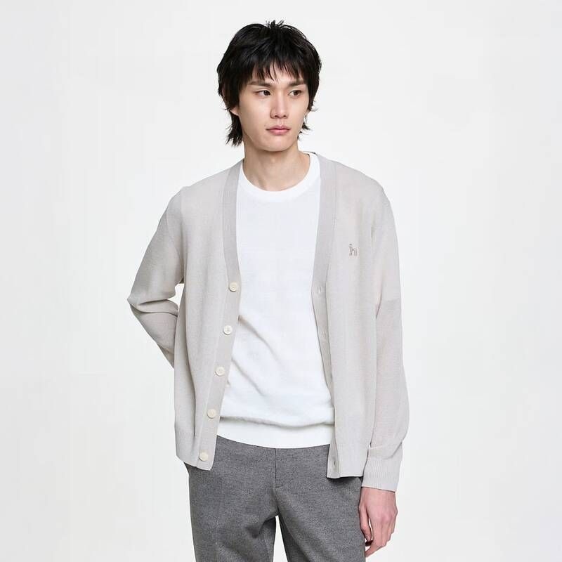 <매장정품> HAZZYS 헤지스 남성 로고자수 린넨혼방 가디건 HZSW6B202G1 HZSW6B202G1-LJS 1898430