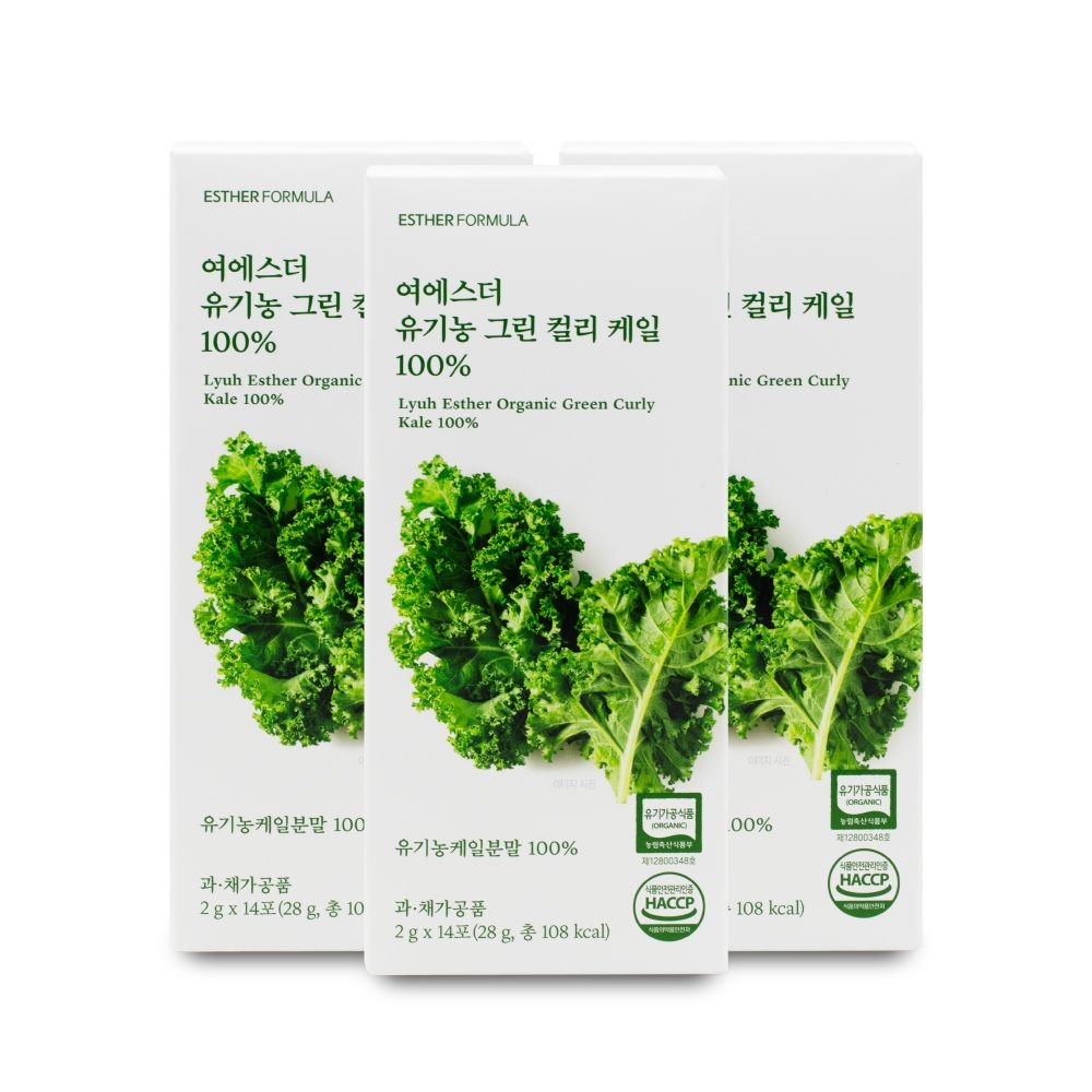 에스더포뮬러 여에스더 유기농 그린 컬리 케일 100% 2g x 14포 X 3박스 I