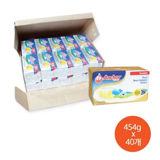 앵커 무염 버터 454g x 40개 (빵 크림 베이킹)