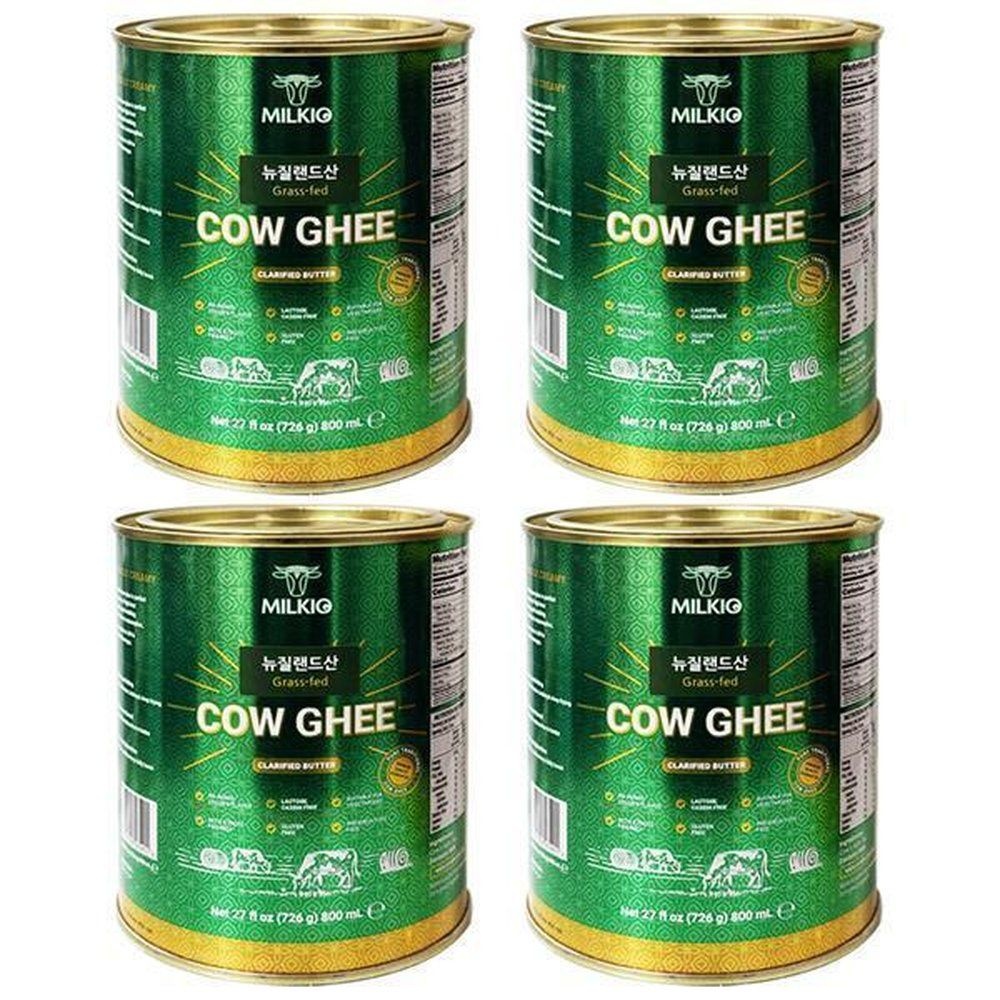 밀키오 기버터 목초사육 무염 천연버터 800ml 726g 캔기버터 4개