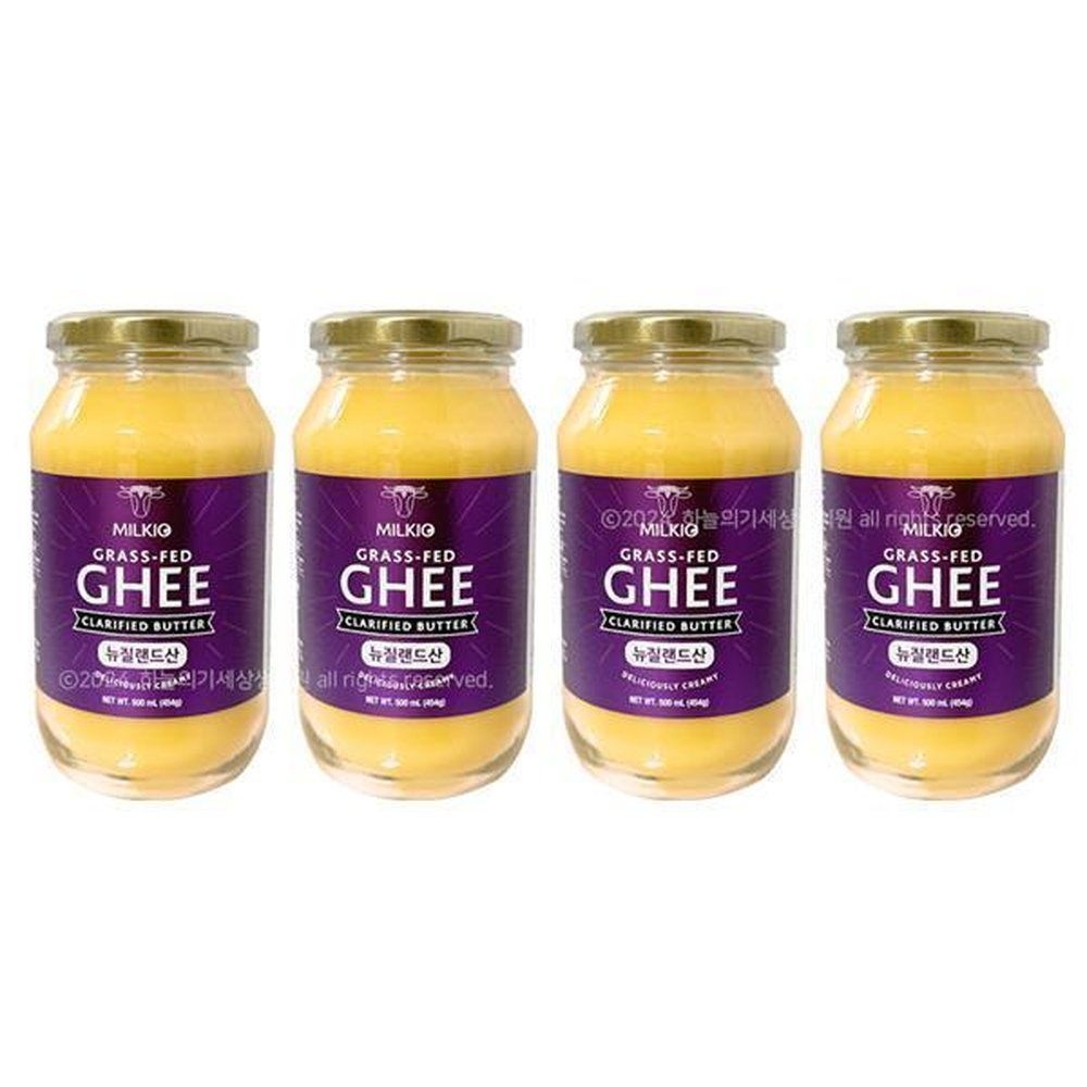 밀키오 기버터 목초사육 무염 천연버터 500ml 800ml 용량선택 454g 4개