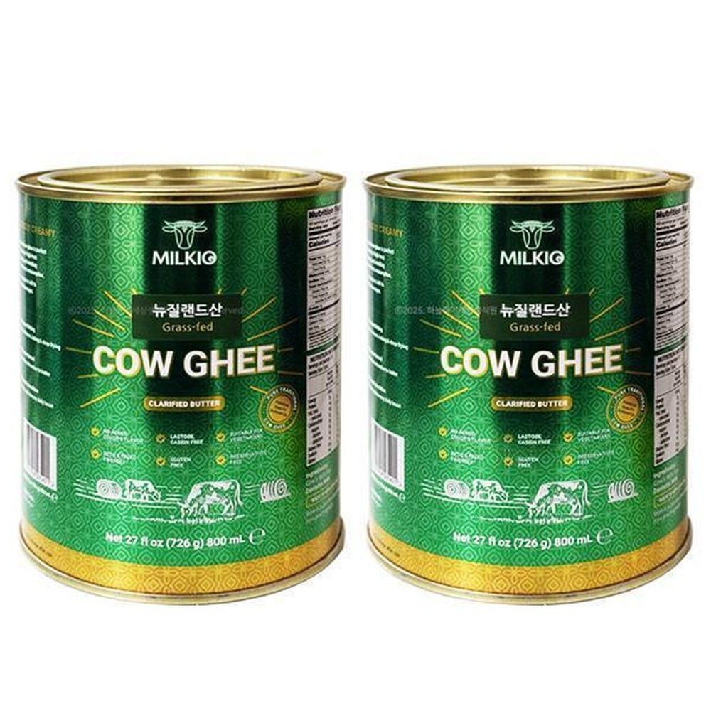밀키오 기버터 목초사육 무염 천연버터 800ml 캔기버터 대용량 726g 2개