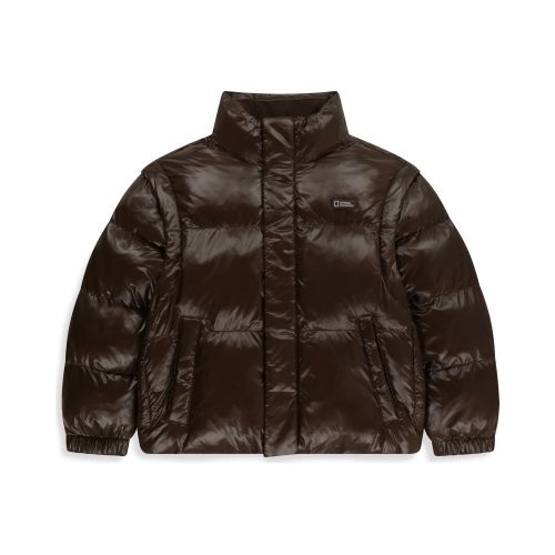 내셔널지오그래픽 [정품] 내셔널지오그래픽 키즈 K254UPD920 글로시 2WAY 패딩 점퍼 BROWN