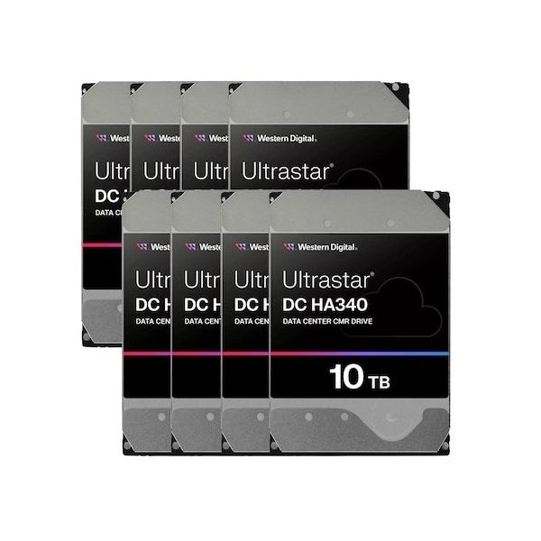 Western Digital Ultrastar DC HA340 패키지 7200/512M WUS721210BLE6L4 (8x10TB)