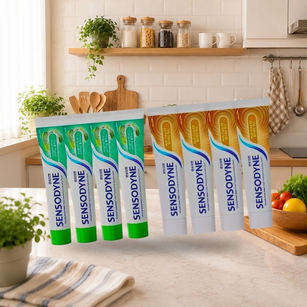 센소다인 시린이케어 치약 오리지날 플러스 100g 4개 + 멀티케어EX 치약 100g 4개