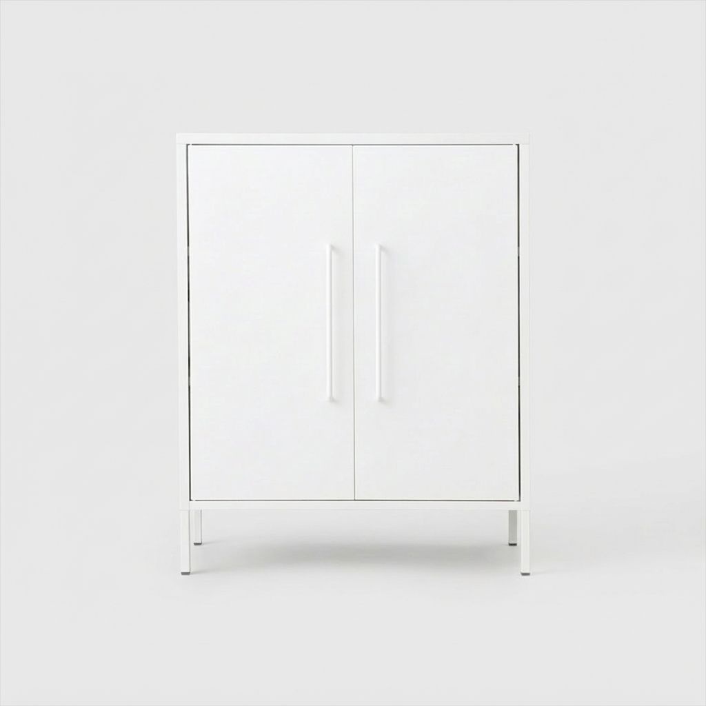 마켓비 마켓비 피도르 <b>캐비넷</b> 모던세로중 2문 수납장 8001015 80x40x102, <b>1단</b>, 화이트 7379.2995