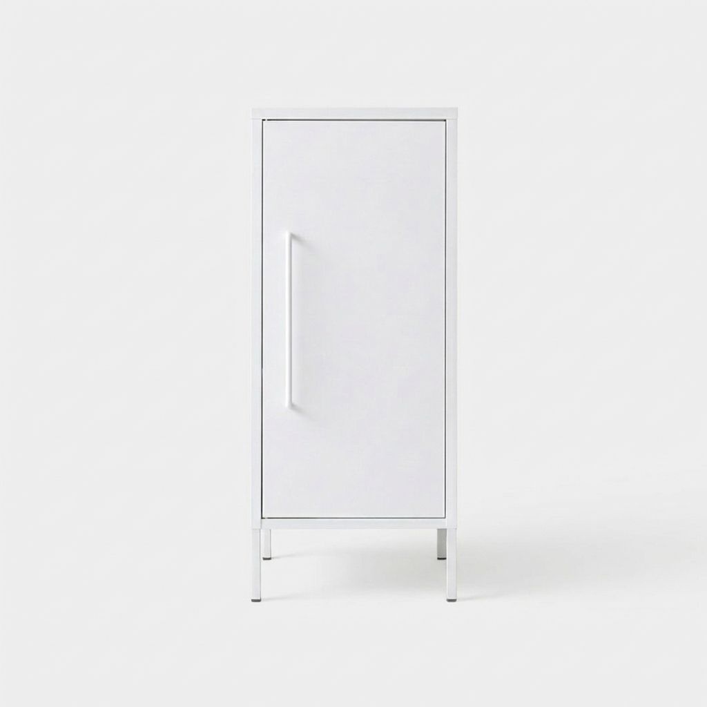 마켓비 마켓비 피도르 <b>캐비넷</b> 모던세로중 1문 수납장 4251015 43x40x102, <b>1단</b>, 화이트 4492.1036