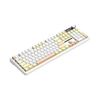 [AULA] 유 무선 블루투스 기계식키보드, 독거미 F108Pro 한영 펀키스 치즈 화이트