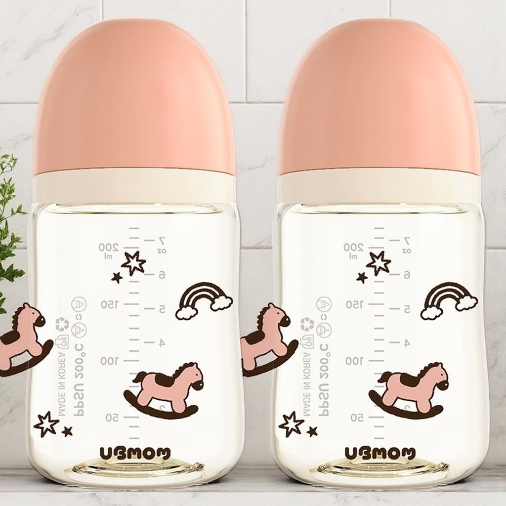 유비맘 일회용젖병 배앓이방지 PPSU 리틀포니 젖병 트윈팩 피치포니 2개 200ml