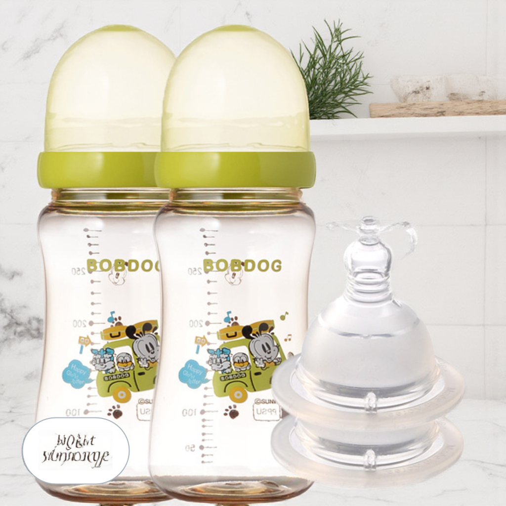 제조사미기재 리틀밥독 일회용젖병 국내 제조 PPSU 젖병 트윈팩 젖꼭지 2개입 그린 300ml 2세트