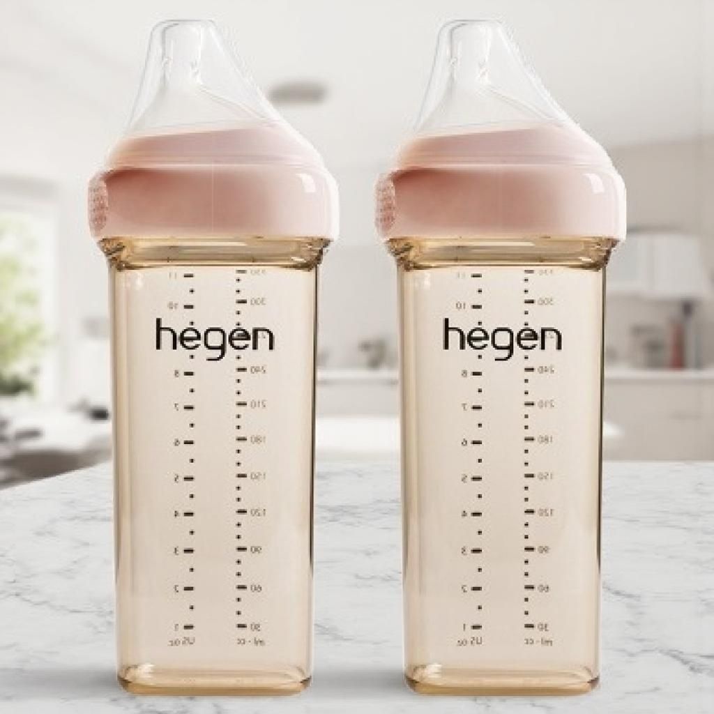 제조사미기재 헤겐 일회용젖병 젖꼭지 PPSU 컬러젖병 트윈팩 + 꼭지 세트 핑크 2세트 330ml