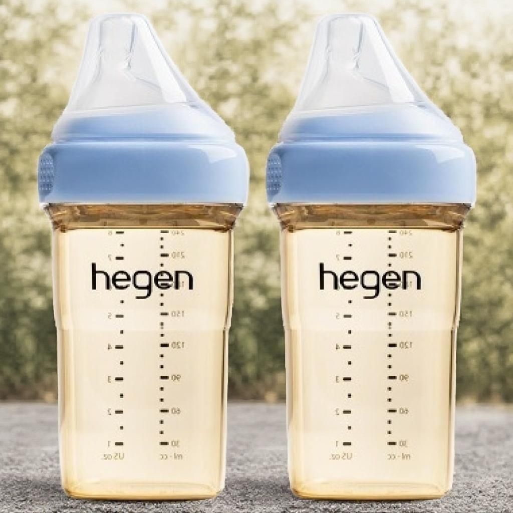 제조사미기재 헤겐 일회용젖병 신생아젖병 신생아용 애착 PPSU 꼭지 젖병 트윈팩 블루 1개 240ml