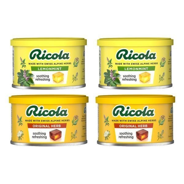 <b>리콜라</b> 몰<b>리콜라</b> 스위스캔디 레몬민트 100g 2개+오리지널 2개