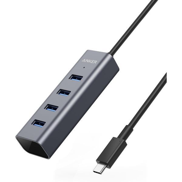 Anker [해외] Anker 앤커 USB C 허브 3.0 포트 4개 알루미늄 어댑터 MacBook Pro 2018 2017 ChromeBook XPS Galaxy S9 S8 등 다양한 기기와 호환 2910