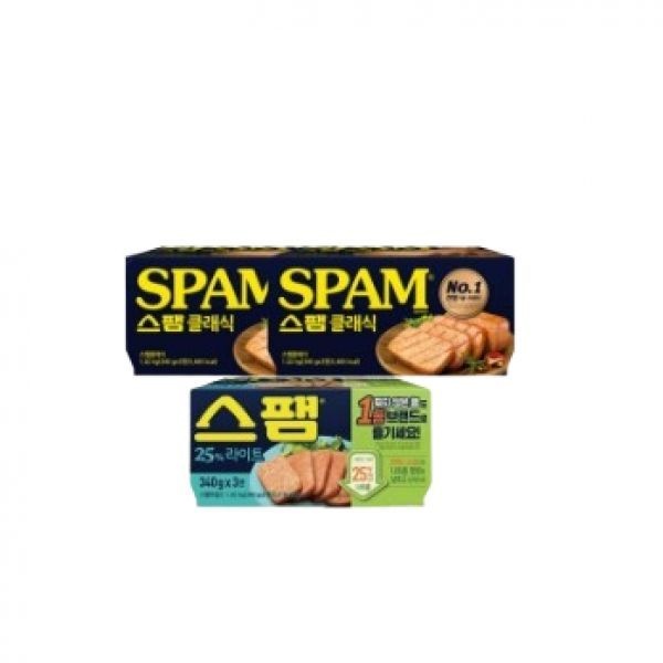 스팸 스팸 클래식 340g 3입 2개 + 라이트 1개