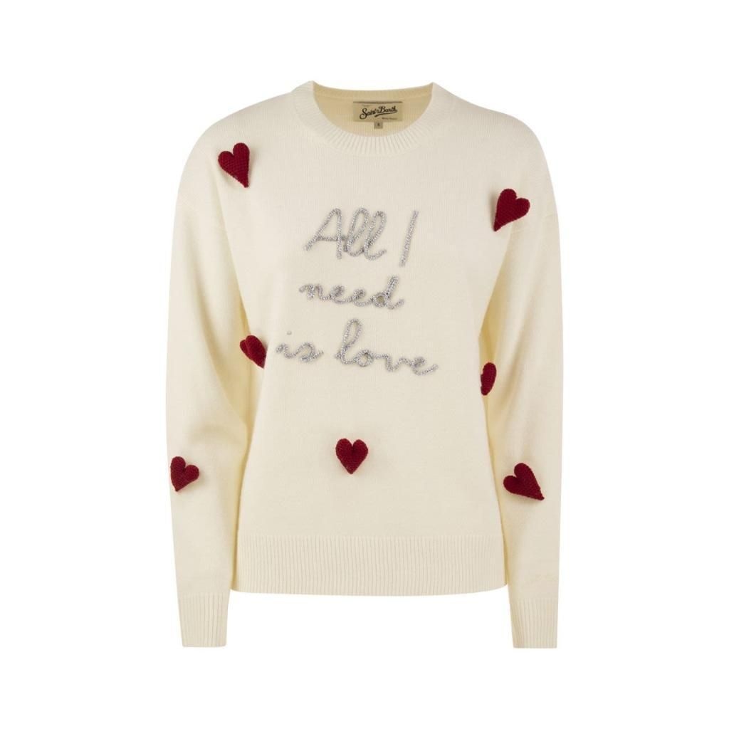 [해외] 엠씨투세인트바스 26FW 세인트바스 TESSA   Alpaca 앤 울 블렌드 점퍼 with 하트 아플리케 TESS00103751M TP582187926