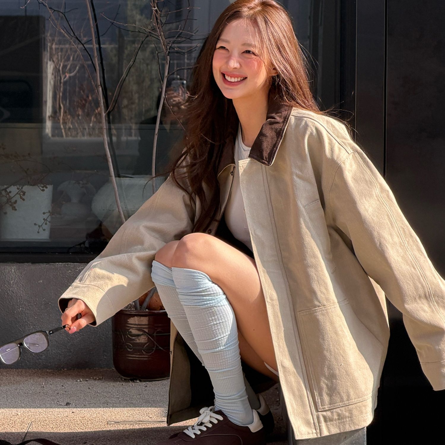 르세지엠 Corduroy Cotton Field Jacket - 2color