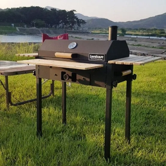 통 바베큐그릴 육각 원통 캠핑 펜션 화로 훈제