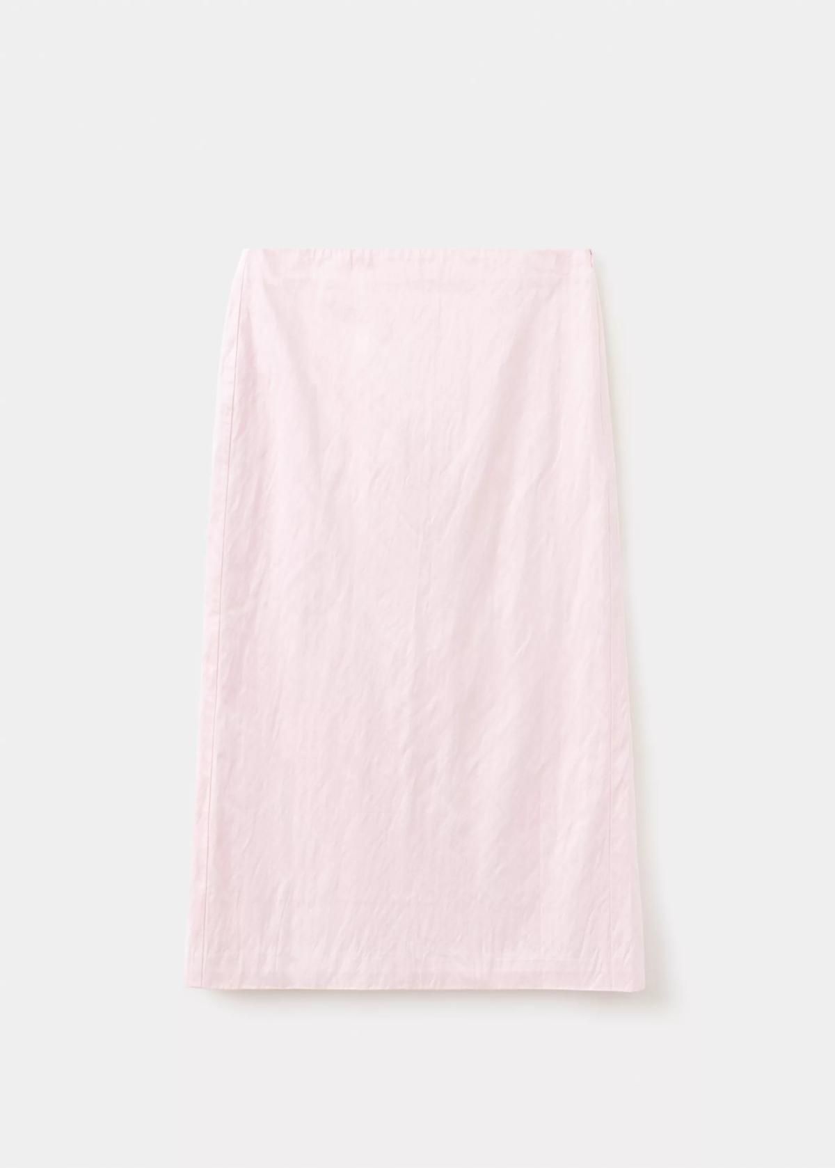MANGO 새틴 하이라이즈 미디 스커트 37074469_81 ROSA PASTEL