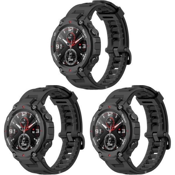 [해외] TenCloud 3팩 T-Rex 프로 밴드 남성용 스마트워치 액세서리 Amazfit (A1918) 시계 스트랩 Pro 밴드와 호환 451172