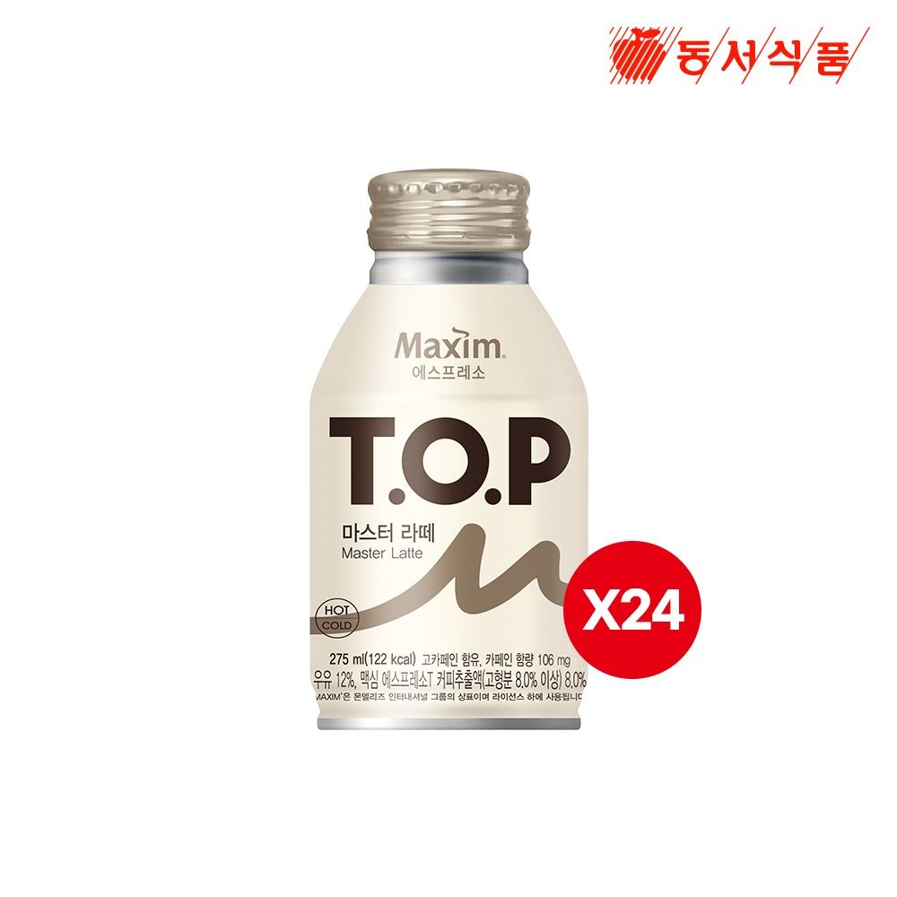 티오피 맥심 TOP 마스터라떼, 275ml, 24개