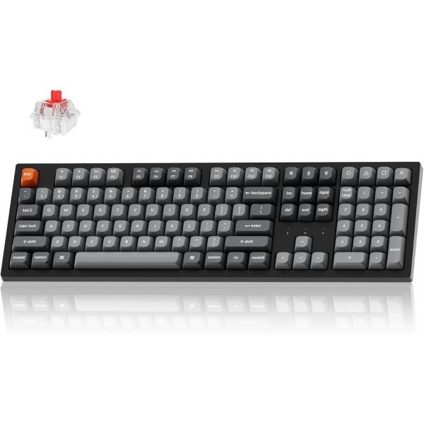 [해외] Keychron 키크론 K10 Max 무선 커스텀 기계식 키보드 QMK 2.4GHz 블루투스 핫스왑 가능한 슈퍼 Red 스위치 탑재 Mac Windows Li