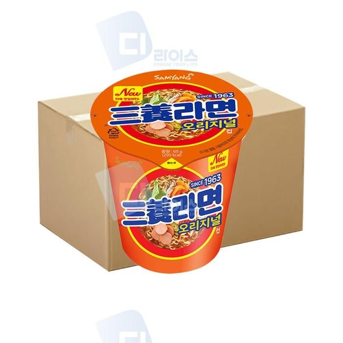 원조 삼양라면 미니컵 60개 소컵 얼큰한맛 대용량 사무실 간식 해장라면 구수한맛 식사대용
