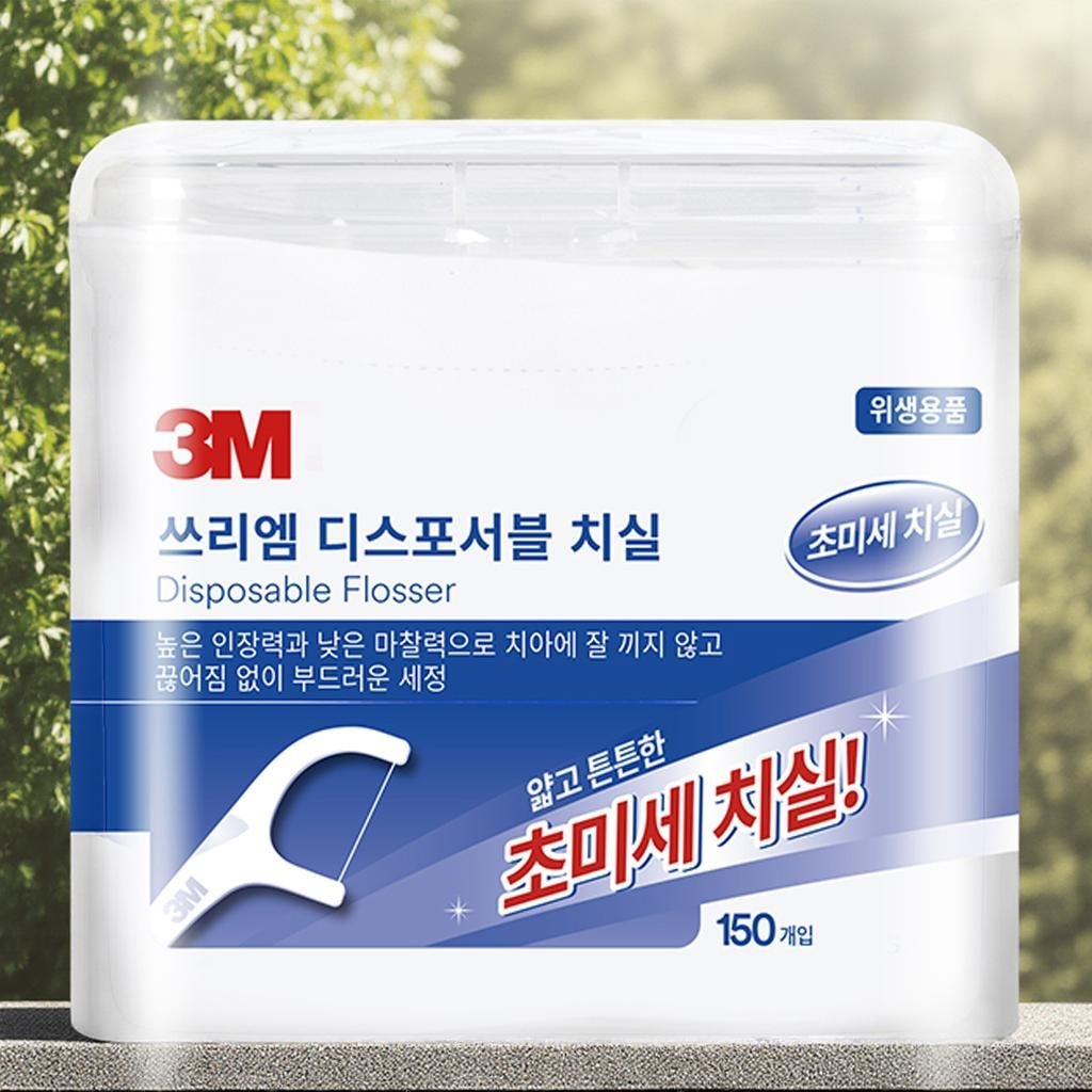 쓰리엠 일회용치실 디스포서블 치실 벌크 싱글라인 2cm 150개입 1개