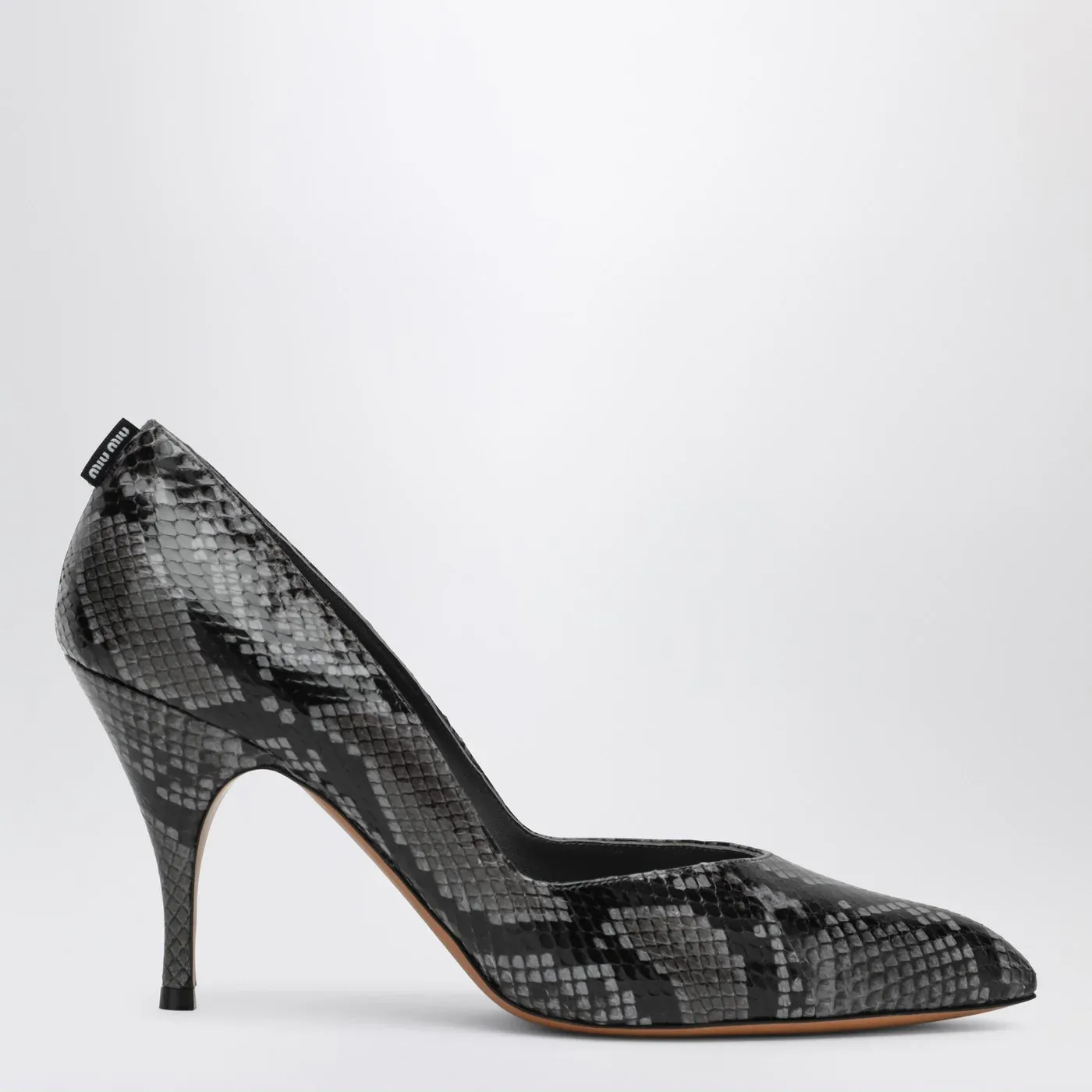 미우미우 25FW 미우미우 Ardesia 펌프스 in Ayers python-프린트 레더 5I546EA0853B3KF0480