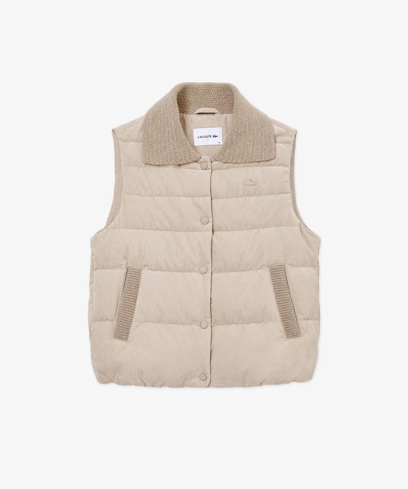 라코스테 LACOSTE 여성 스웨터 카라 다운 베스트 BF422E-56N S69