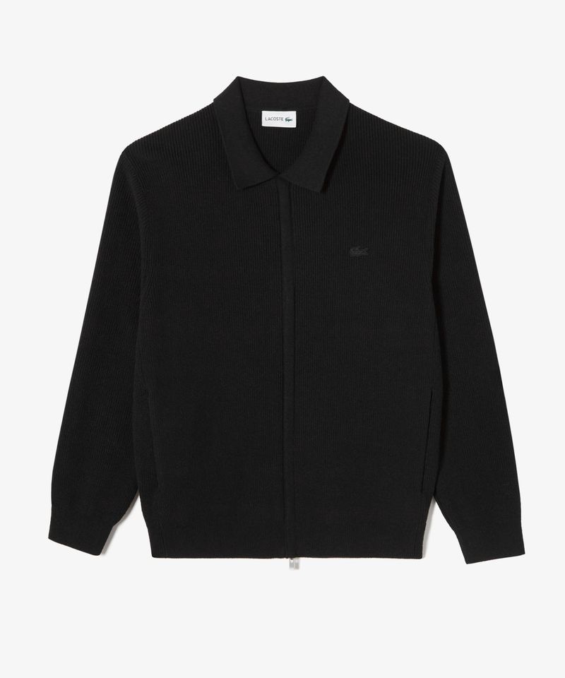 라코스테 LACOSTE 남성 립조직 카라 집업 가디건 AH403E-56G 031