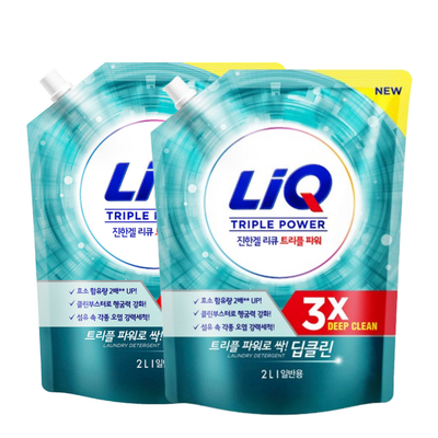리큐 진한겔 딥클린 트리플 파워 세탁세제 2L X 2개 일반용